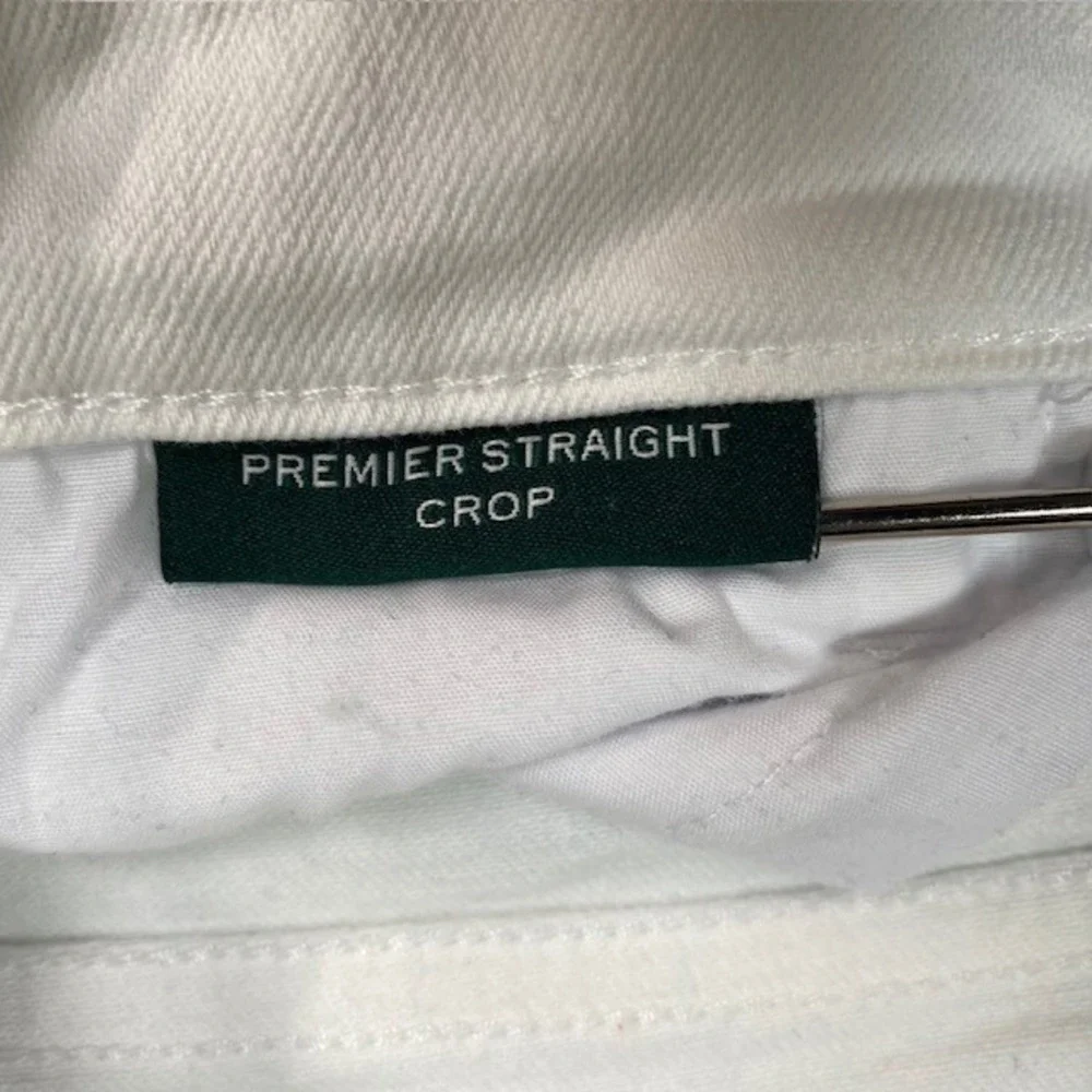 Lauren Ralph Lauren‎ Premier Straight Crop Jeans Womens 8 White Denim Pants